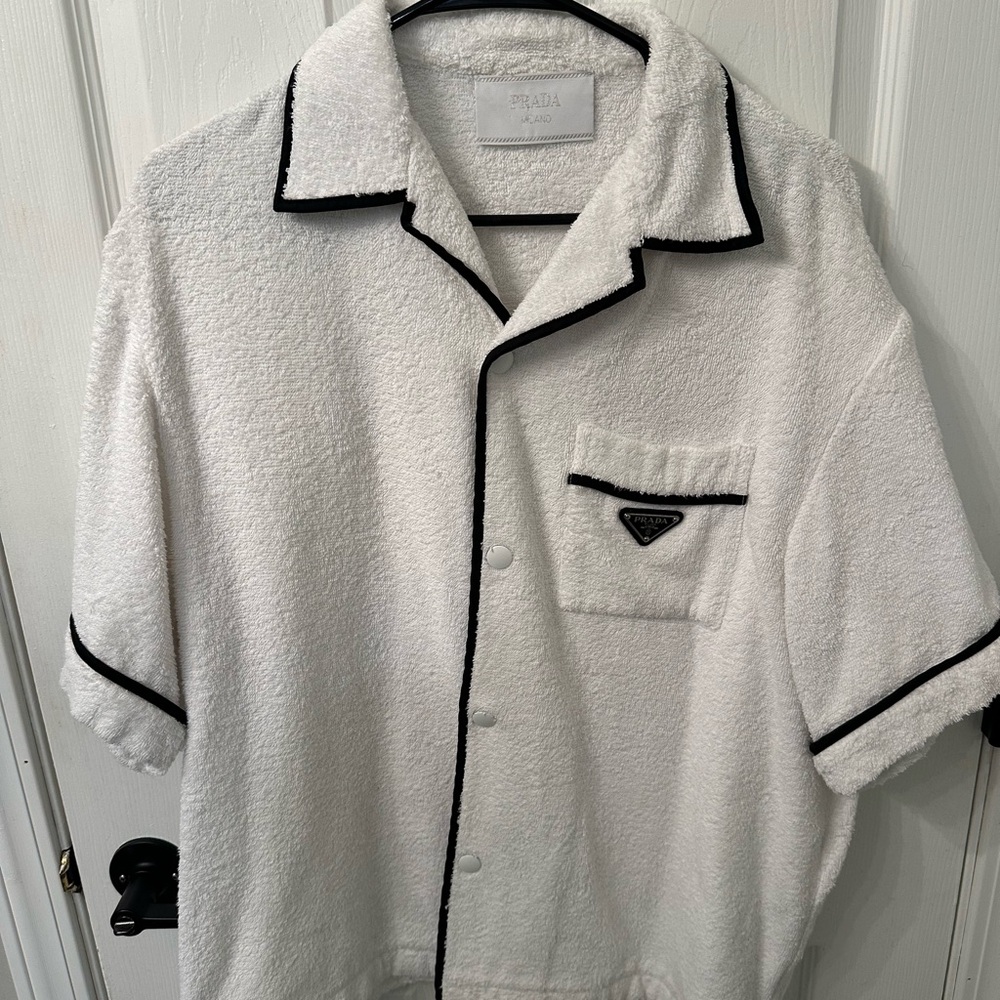 Men's Prada Spugna Terry Bowling Shirt